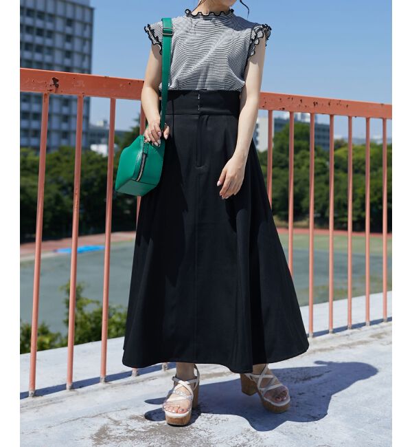 MAJESTICLEGON「バックレースアップフレアスカート」|フレア|