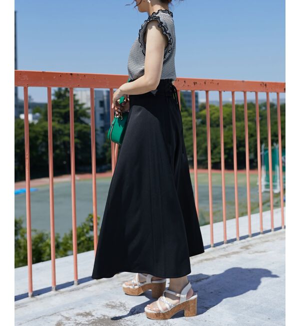 MAJESTICLEGON「バックレースアップフレアスカート」|フレア|