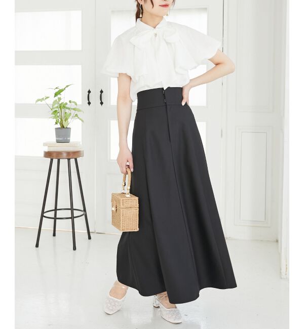 MAJESTICLEGON「バックレースアップフレアスカート」|フレア|