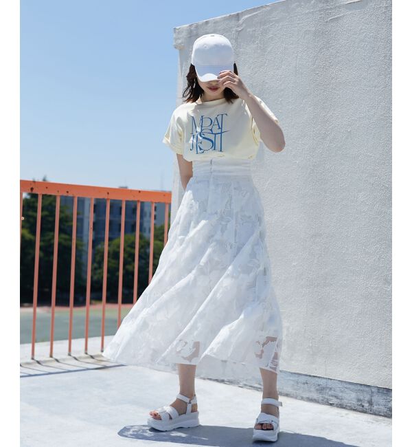 MAJESTICLEGON「バックレースアップフレアスカート」|フレア|