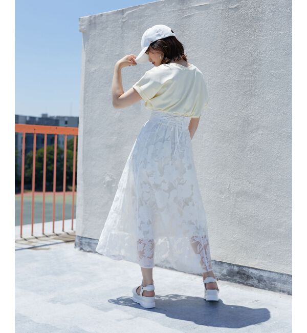 MAJESTICLEGON「バックレースアップフレアスカート」|フレア|