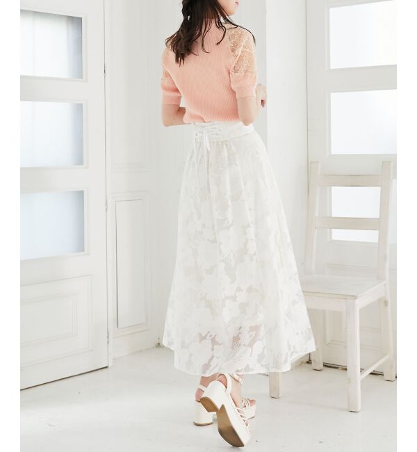 MAJESTICLEGON「バックレースアップフレアスカート」|フレア|