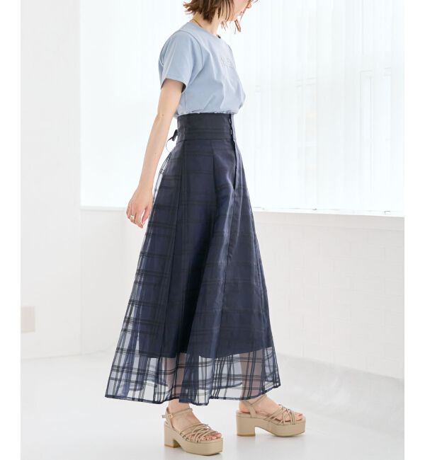 MAJESTICLEGON「バックレースアップフレアスカート」|フレア|