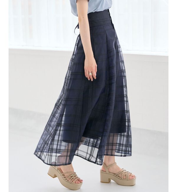 MAJESTICLEGON「バックレースアップフレアスカート」|フレア|