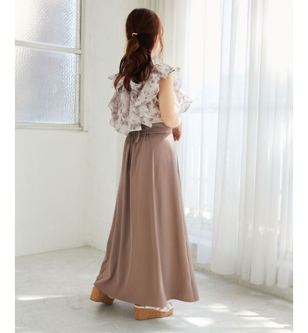 MAJESTICLEGON「バックレースアップフレアスカート」|フレア|