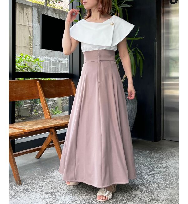 MAJESTICLEGON「バックレースアップフレアスカート」|フレア|