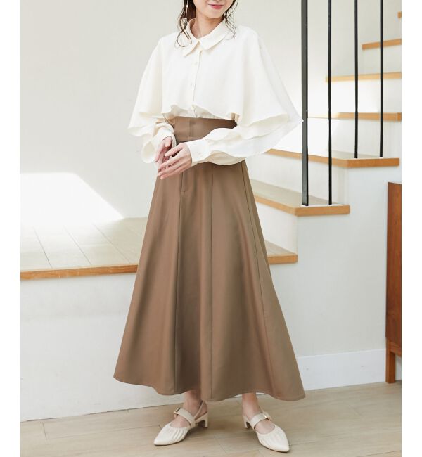 MAJESTICLEGON「バックレースアップフレアスカート」|フレア|