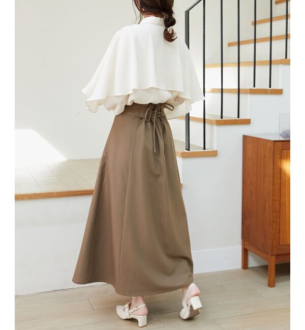 MAJESTICLEGON「バックレースアップフレアスカート」|フレア|