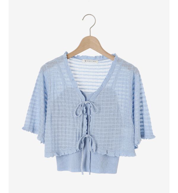 MAJESTICLEGON「キャミセットプチフリルカーディガン」|カーディガン|