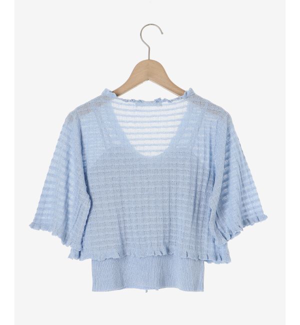 MAJESTICLEGON「キャミセットプチフリルカーディガン」|カーディガン|