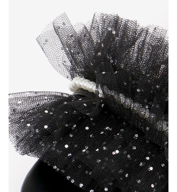 MAJESTICLEGON「チュール&times;パール厚底サンダル」|サンダル|