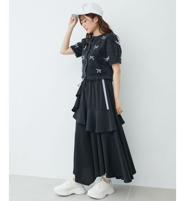 MAJESTICLEGON「ラインティアードスカート」|スカート|