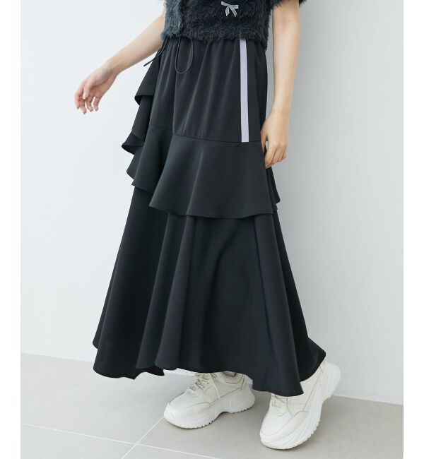 MAJESTICLEGON「ラインティアードスカート」|スカート|