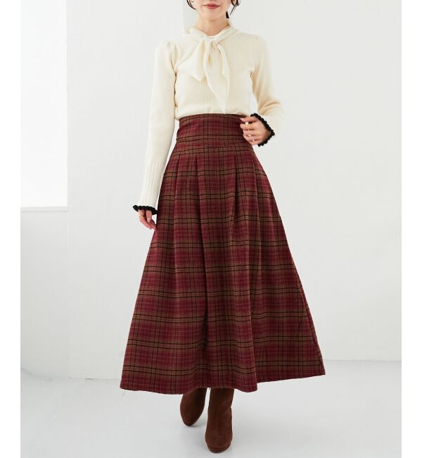 MAJESTICLEGON「バックレースアップフレアスカート」|フレア|