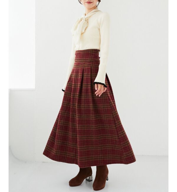 MAJESTICLEGON「バックレースアップフレアスカート」|フレア|