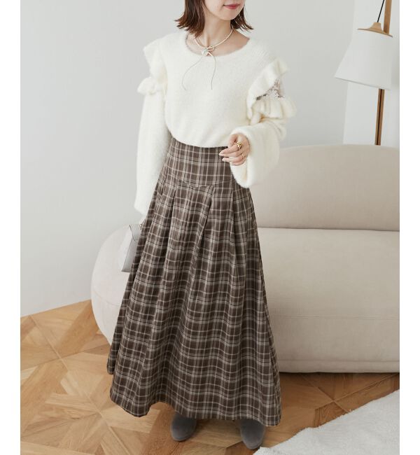 MAJESTICLEGON「バックレースアップフレアスカート」|フレア|