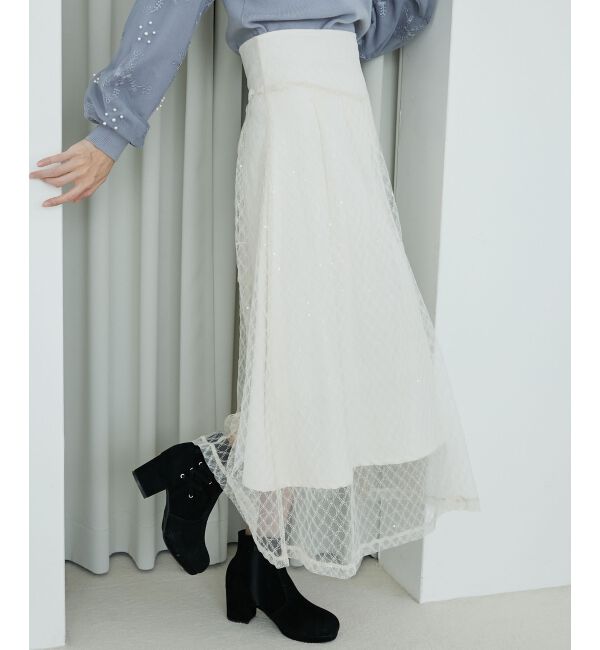 MAJESTICLEGON「バックレースアップフレアスカート」|フレア|