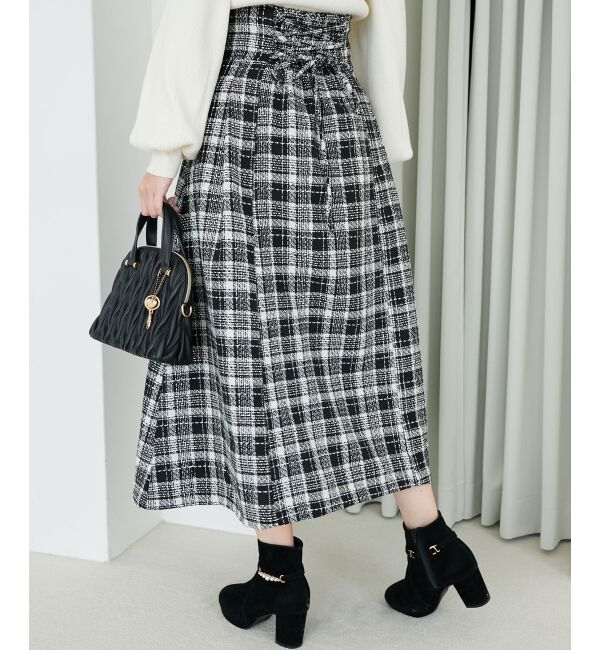 MAJESTICLEGON「バックレースアップフレアスカート」|フレア|