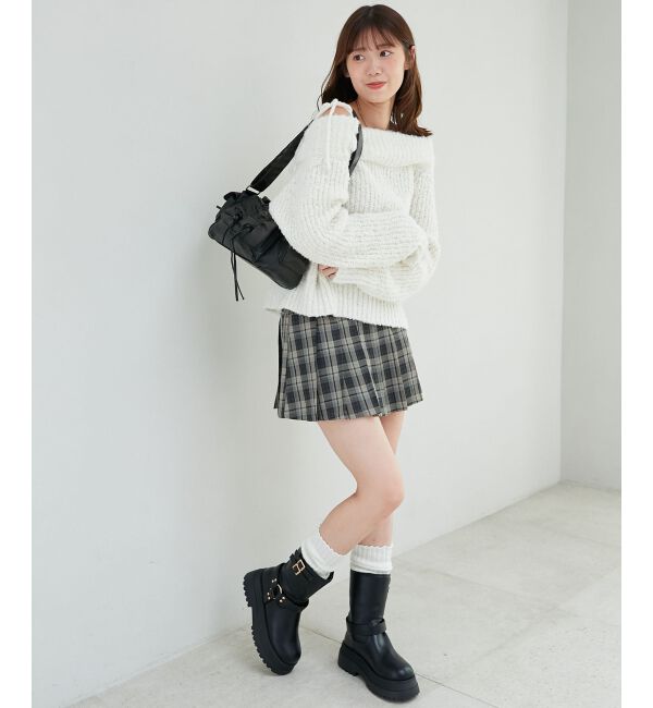  「◎レースリボンオフショルニット」|ニット・セーター|