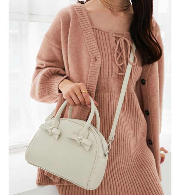 MAJESTICLEGON「ハートリボンミニボストン」|ボストンバッグ|