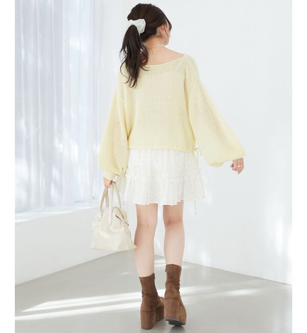 MAJESTICLEGON「キラキラドロストメッシュニット」|ニット・セーター|