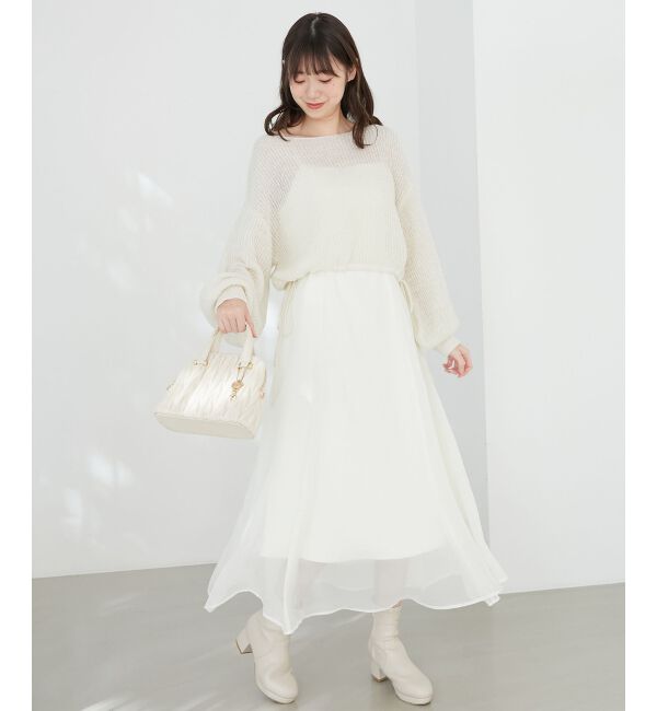 MAJESTICLEGON「キラキラドロストメッシュニット」|ニット・セーター|