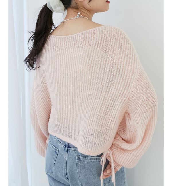 MAJESTICLEGON「キラキラドロストメッシュニット」|ニット・セーター|