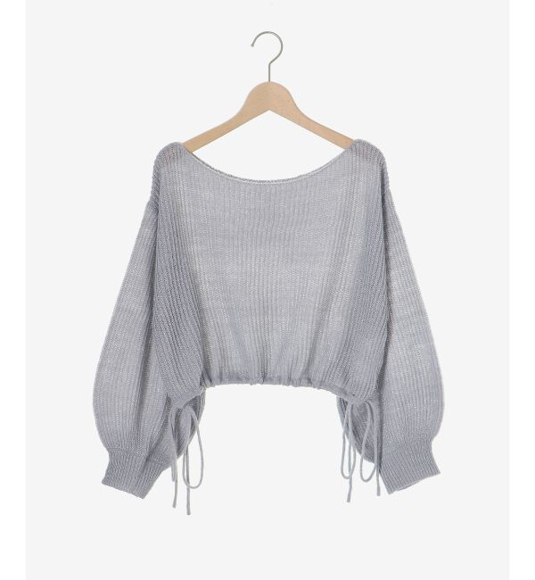 MAJESTICLEGON「キラキラドロストメッシュニット」|ニット・セーター|