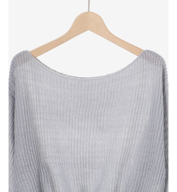 MAJESTICLEGON「キラキラドロストメッシュニット」|ニット・セーター|