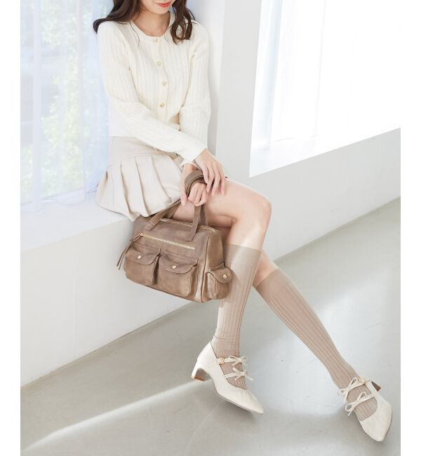 MAJESTICLEGON「ダブルリボンギャザーパンプス」|パンプス|