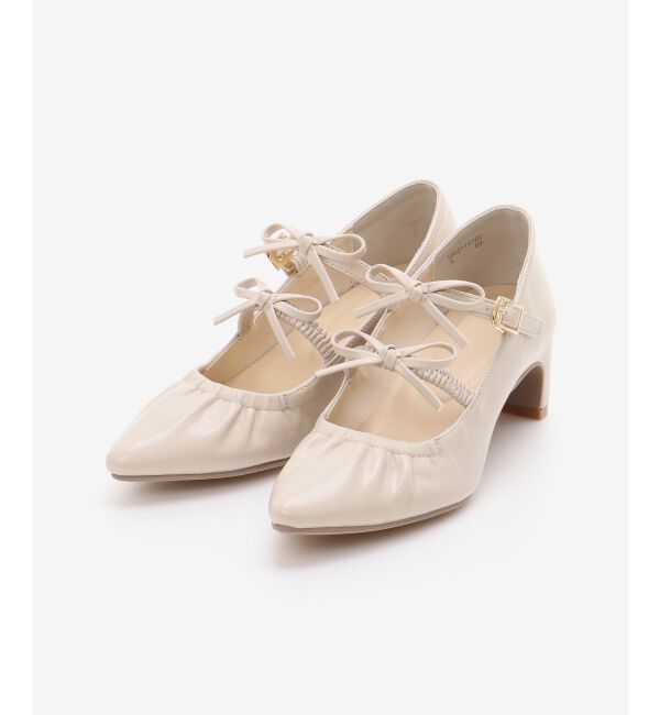 MAJESTICLEGON「ダブルリボンギャザーパンプス」|パンプス|
