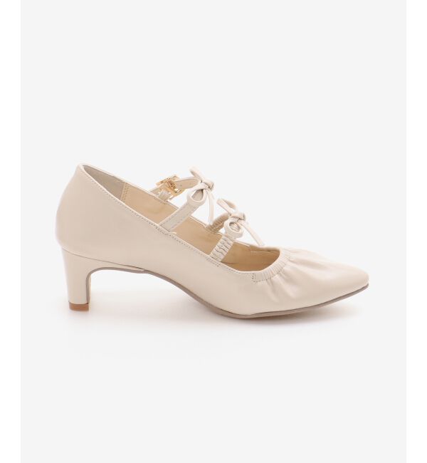 MAJESTICLEGON「ダブルリボンギャザーパンプス」|パンプス|