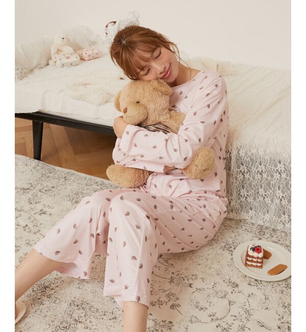  「ストロベリールームセット」|ルームウェア|ピンク柄