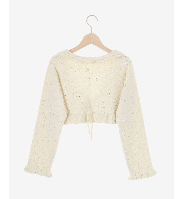 MAJESTICLEGON「ネップキャミセットフリルカーディガン」|カーディガン|