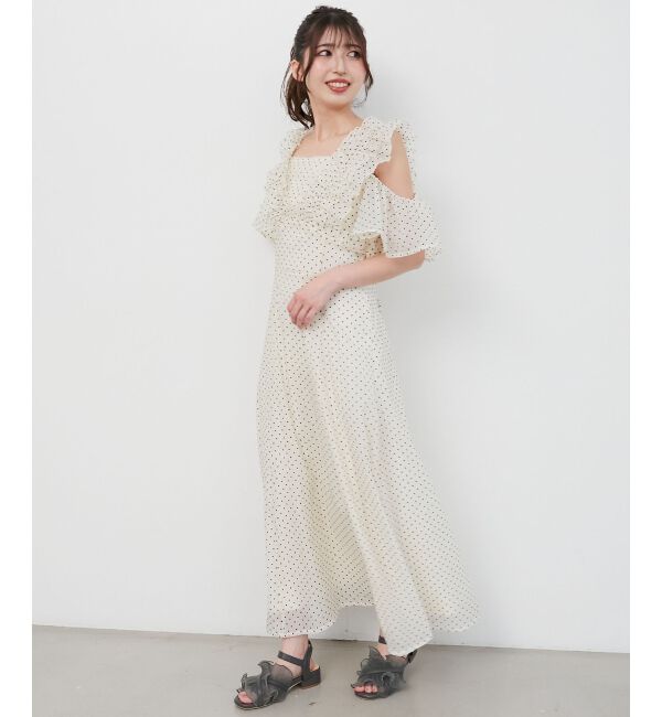  「バックレースアップフリルワンピース」|ワンピース|