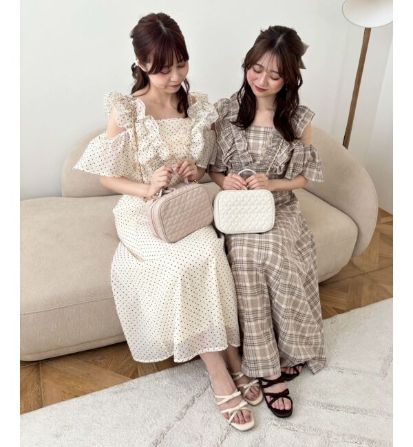  「バックレースアップフリルワンピース」|ワンピース|