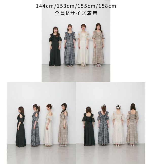  「バックレースアップフリルワンピース」|ワンピース|