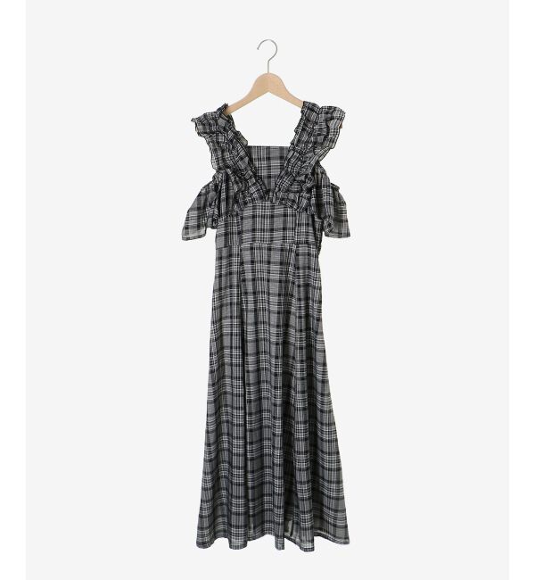  「バックレースアップフリルワンピース」|ワンピース|