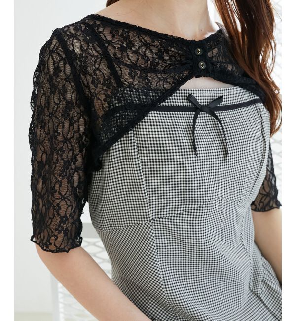  「トップスセットデコルテオープンワンピ」|ワンピース|