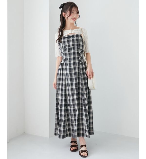  「トップスセットデコルテオープンワンピ」|ワンピース|