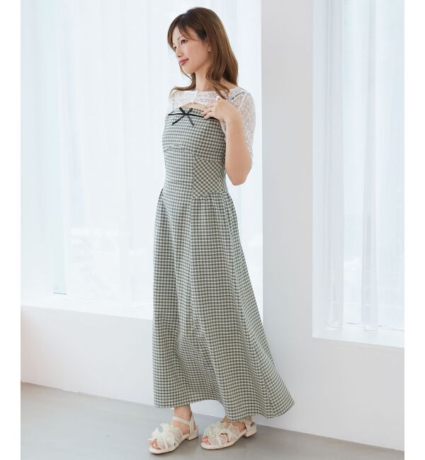  「トップスセットデコルテオープンワンピ」|ワンピース|