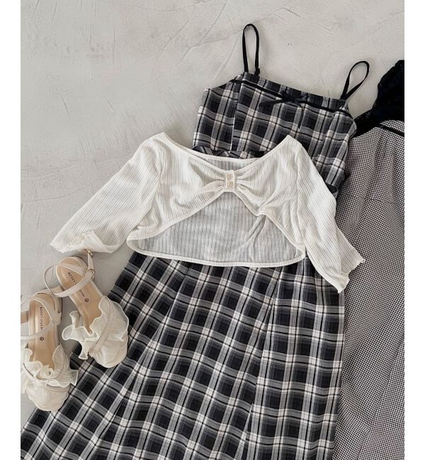  「トップスセットデコルテオープンワンピ」|ワンピース|