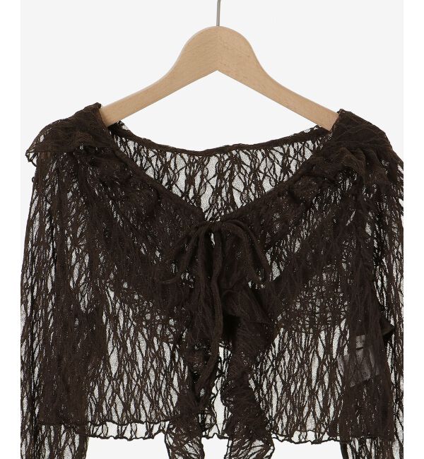  「フード付きフリルカーデ」|カーディガン|