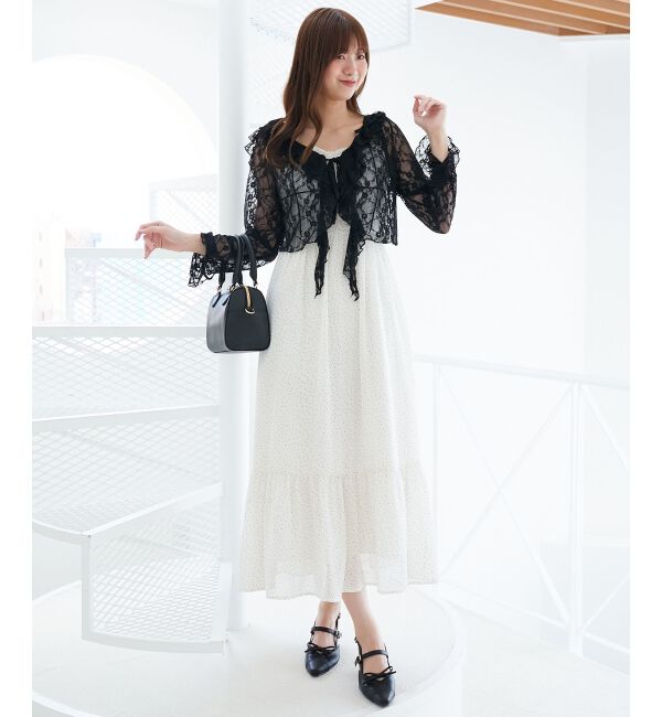  「フード付きフリルカーデ」|カーディガン|