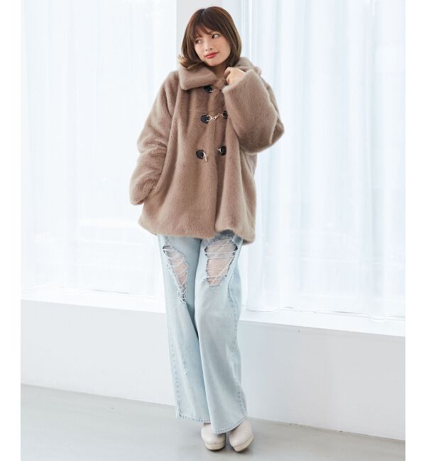  「キラキラレースダメージデニム」|デニム|