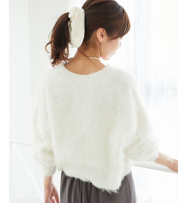  「ふわふわVネックショートカーデ」|カーディガン|