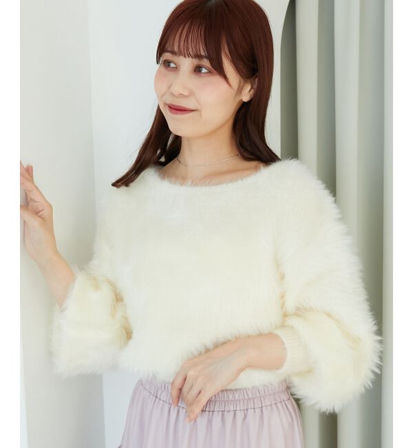  「キラメキチョーカーセットシャギーニット」|ニット・セーター|