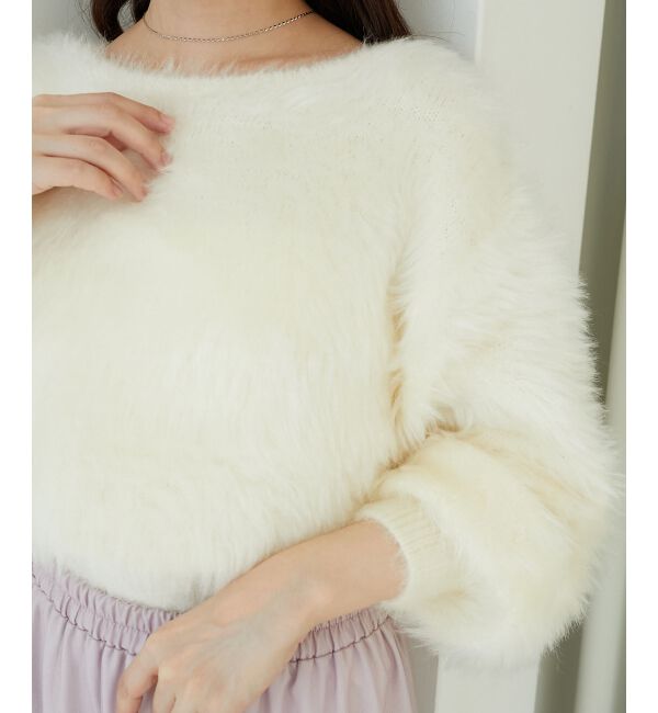  「キラメキチョーカーセットシャギーニット」|ニット・セーター|