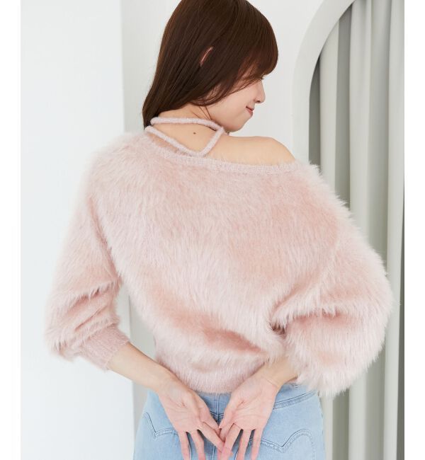  「キラメキチョーカーセットシャギーニット」|ニット・セーター|