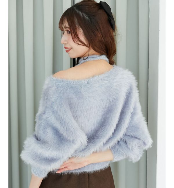  「キラメキチョーカーセットシャギーニット」|ニット・セーター|